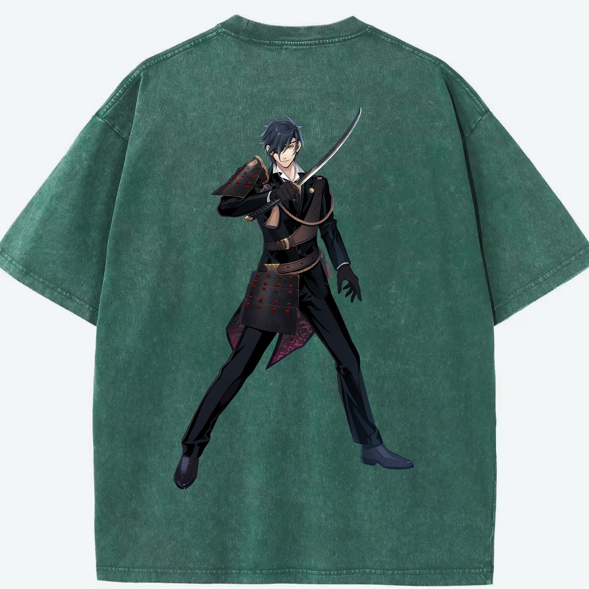 （画像用） 刀剣乱舞 Touken Ranbu 綿100% ヴィンテージ風 半袖Tシャツ（背面プリント）